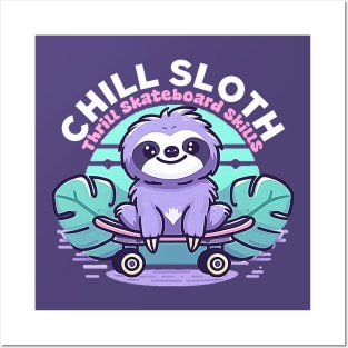 chill sloth Posters and Art